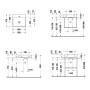 Lavabo Duravit DuraSquare avec 1 trou de robinet, 50 x 47 cm
