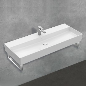 Villeroy & Boch Memento 2.0 Lavabo 120 cm con 1 foro per rubinetto, senza troppo pieno