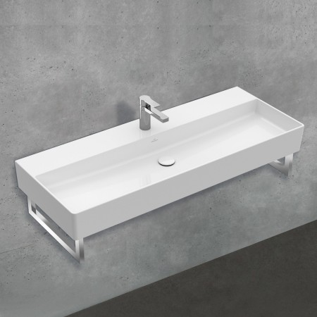 Villeroy & Boch Memento 2.0 Lavabo 120 cm con 1 foro per rubinetto, senza troppo pieno