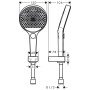 hansgrohe Rainfinity Brausehalterset 130 3jet mit Brauseschlauch 125 cm - Detailansicht