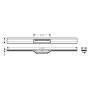 hansgrohe RainDrain Flex Fertigset Duschrinne 100 cm, kürzbar zur Wandmontage