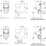 Villeroy & Boch Architectura Absaug-Urinal, mit Zielobjekt, Zulauf verdeckt