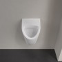 Villeroy & Boch O.novo Absaug-Urinal Compact, ohne Deckel, mit Zielobjekt, Zulauf verdeckt - technische Ansicht