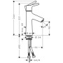 Miscelatore monocomando per lavabo hansgrohe Talis S 100 CoolStart con scarico - vista dettagliata