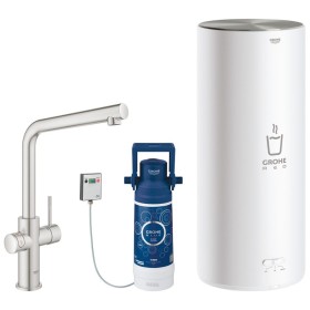 Rubinetto e boiler GROHE Red Duo taglia L, rubinetto con beccuccio a L