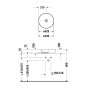 Vasque à poser Duravit Cape Cod 43 cm sans trou de robinet - vue détaillée
