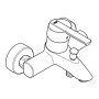 GROHE Feel Einhand-Wannenbatterie, 1/2" - Produktansicht