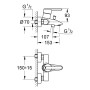 GROHE Feel Einhand-Wannenbatterie, 1/2"