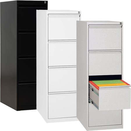 Armoire de classement suspendue en acier Wolfstahl unilatérale 4 tiroirs 40 x 62 x 132 cm