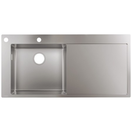 Lavello ad incasso hansgrohe S718-F450 450 con sgocciolatoio a destra