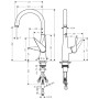 hansgrohe Talis M51 Miscelatore monocomando da cucina 260, bassa pressione, scaldabagno aperto, 1jet - vista dettagliata