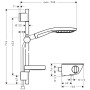 hansgrohe Raindance Select 150 Combi 65 cm, DN 15 - technische Ansicht