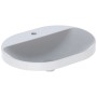Lavabo encastré elliptique Geberit VariForm avec plage de robinetterie