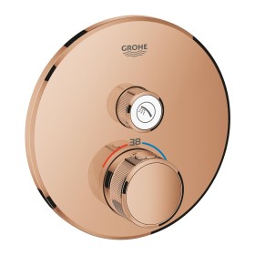 GROHE Grohtherm SmartControl Thermostat Fertigmontageset mit einem Absperrventil, runde Ausführung