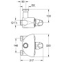 GROHE Grohtherm XL Thermostat Batterie - technische Ansicht