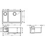 hansgrohe S719-U655 Unterbauspüle 180/450 - Detailansicht