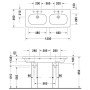 Double vasque de meuble Duravit D-Code 120 cm