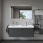 Double vasque de meuble Duravit D-Code 120 cm - vue technique