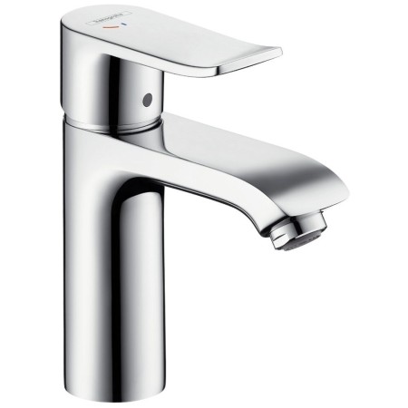 Mitigeur de lavabo monocommande hansgrohe Metris 110 avec eau froide en position centrale, DN15