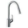 hansgrohe Focus M41 Miscelatore monocomando da cucina 240, doccetta estraibile, 2 getti, sBox