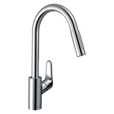 hansgrohe Focus M41 Miscelatore monocomando da cucina 240, doccetta estraibile, 2 getti, sBox