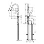hansgrohe Focus M41 Miscelatore monocomando da cucina 240, doccetta estraibile, 2 getti, sBox - vista dettagliata
