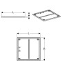 Geberit Installationsrahmen für Setaplano Duschfläche 100 x 80 cm, für 4 Füsse - Detailansicht