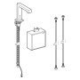 Robinetterie de lavabo Geberit Brenta à montage sur pied - vue détaillée