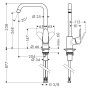 Miscelatore monocomando per cucina hansgrohe Focus M41 260, 1jet - vista dettagliata