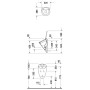 Urinoir Duravit pour couvercle pour Starck 1 & Starck 2 - vue technique