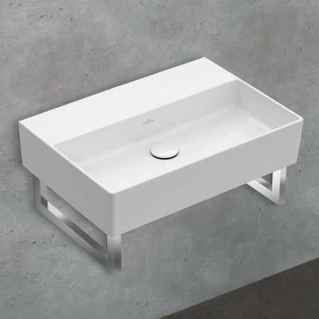 Lavabo Villeroy & Boch Memento 2.0 50 cm senza foro per rubinetto, senza troppo pieno