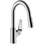 hansgrohe Focus M42 Miscelatore monocomando cucina 180, doccetta estraibile, 2 getti, sBox