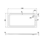 Roca Receveur de douche en acier Steel Plan 90 x 180 x 4,5 cm - vue détaillée
