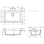 hansgrohe S510-F660 Einbauspüle 660 - Detailansicht