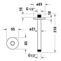 Duravit Brausearm mit Deckenanschluss 20 cm - Detailansicht