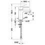 Miscelatore monocomando per lavabo Duravit B.2 S senza kit di scarico a stelo