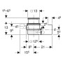 Geberit Varino Bodenablauf horizontal, d110 - technische Ansicht