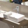 Mitigeur de lavabo monocommande hansgrohe Metropol 260 avec poignée en forme de boucle et bonde de vidage - vue détaillée