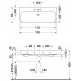 Duravit Happy D.2 Meuble vasque 120 cm, avec 1 trou de robinet - vue détaillée