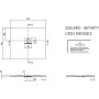 Receveur de douche Villeroy & Boch Squaro Infinity 100 x 90 cm - photo produit