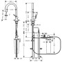 Sistema di filtrazione hansgrohe Aqittura M91 210, beccuccio estraibile, 1jet, sBox - immagine prodotto