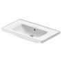 Lavabo meuble Duravit D-Neo 80 cm, sans trou de robinet, avec trop-plein