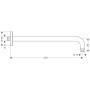 hansgrohe Brausearm DN 20 Ausladung 47 cm - Detailansicht