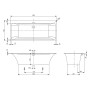 Villeroy & Boch Squaro Edge 12 Duo Badewanne 180 x 80 cm - Produktansicht