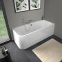 Duravit Happy D.2 Badewanne Rechteck 180 x 80 cm, mit angeformter Acrylverkleidung - technische Ansicht