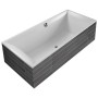 Villeroy & Boch Squaro Duo Slim Line Badewanne 169,4 x 74,4 cm - technische Ansicht