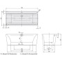 Villeroy & Boch Squaro Edge 12 Excellence Duo Badewanne 180 x 80 cm freistehend mit Wasserzulauf - Produktansicht
