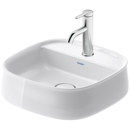 Vasque à poser Duravit Zencha 42 x 42 cm, avec plage de robinetterie