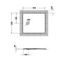Piatto doccia Duravit Tempano 90 x 80 cm, con Antiscivolo