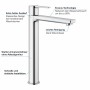 Mitigeur de lavabo monocommande GROHE Lineare Nouveau Taille XL - vue technique